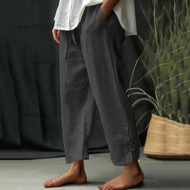 【Coton Et Lin】Pantalons Décontractés Confortables