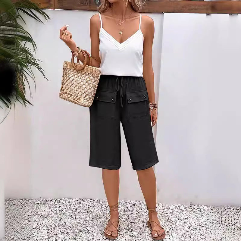 【Coton Et Lin】Pantalon Casual Uni
