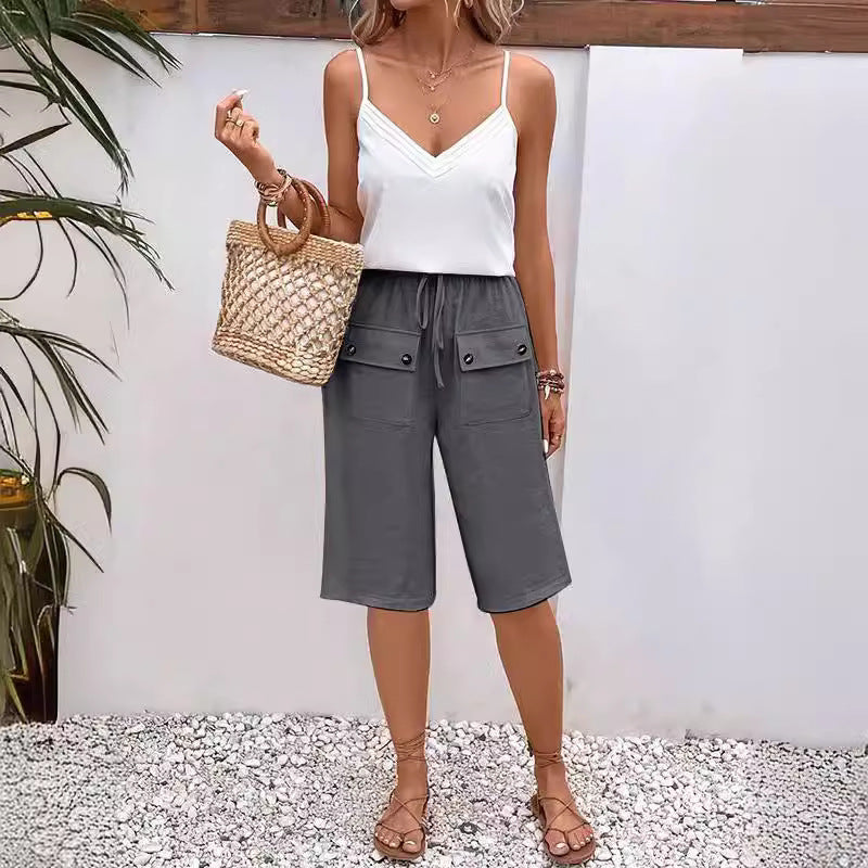 【Coton Et Lin】Pantalon Casual Uni