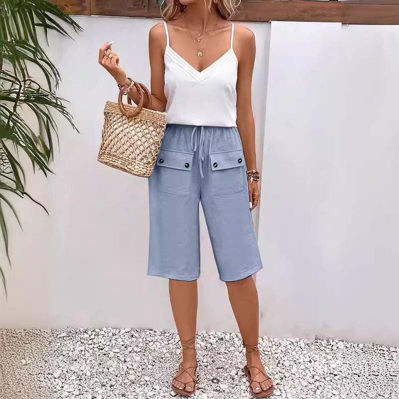 【Coton Et Lin】Pantalon Casual Uni