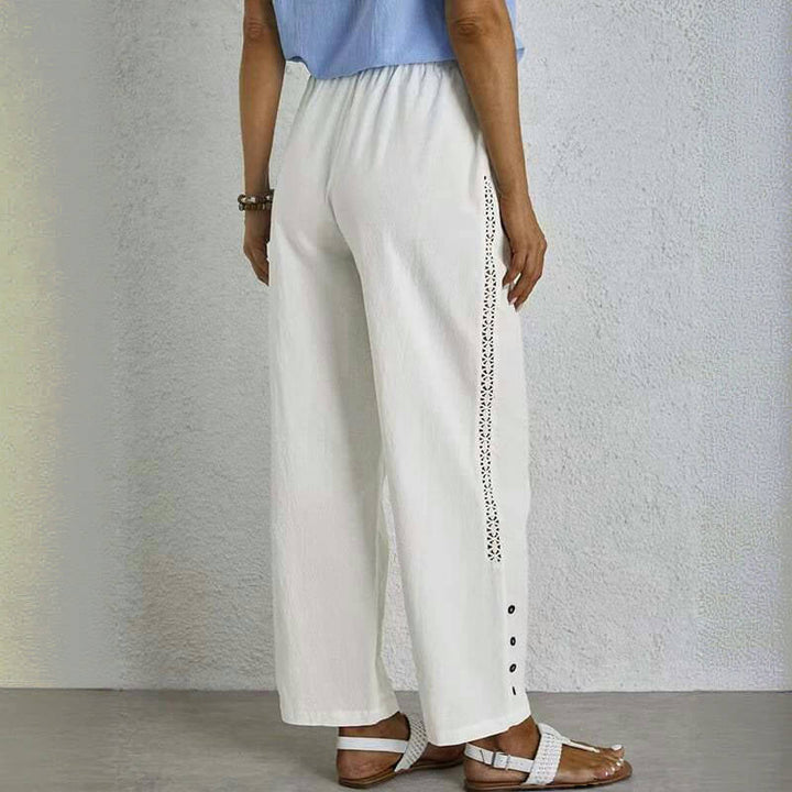 【Coton Et Lin】Pantalon Décontracté Confortable