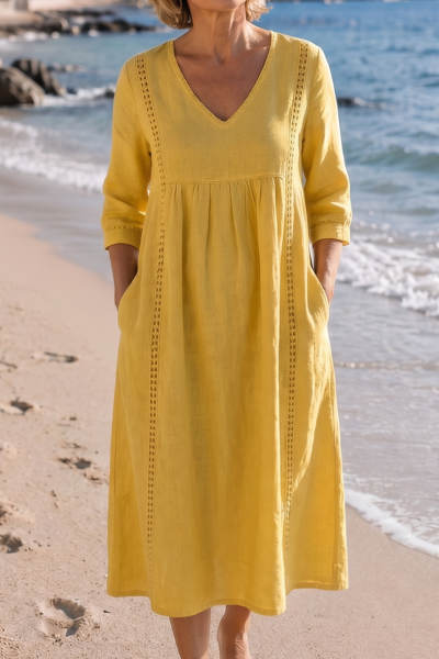 Valence | Robe Midi Légère avec Dentelle