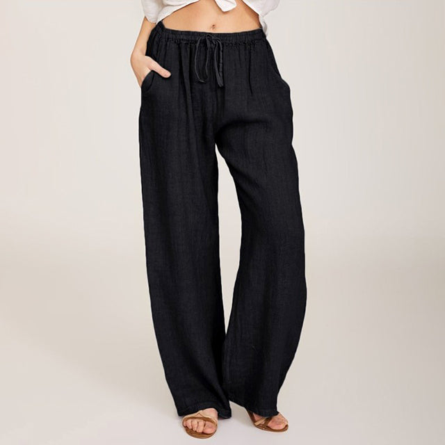 【Coton Et Lin】Pantalons Amples Décontractés