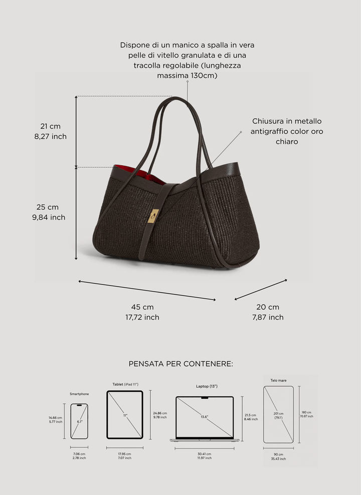Sac Mayfair en Cuir et Raphia Édition Limitée Tête de Moro