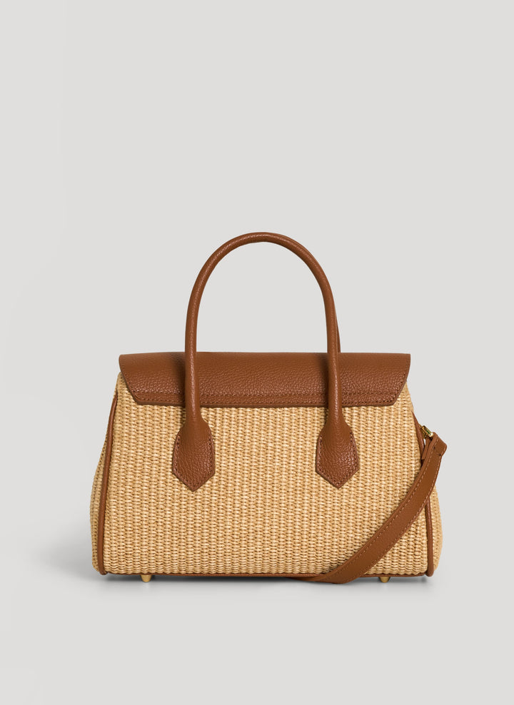 Sac Cécile en Cuir et Raphia Cuoio