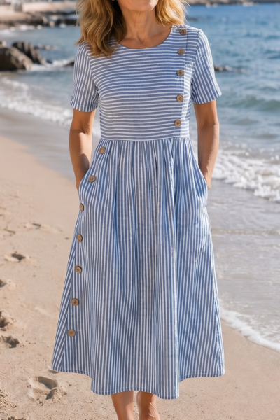 Arlisse | Robe Midi à Rayures