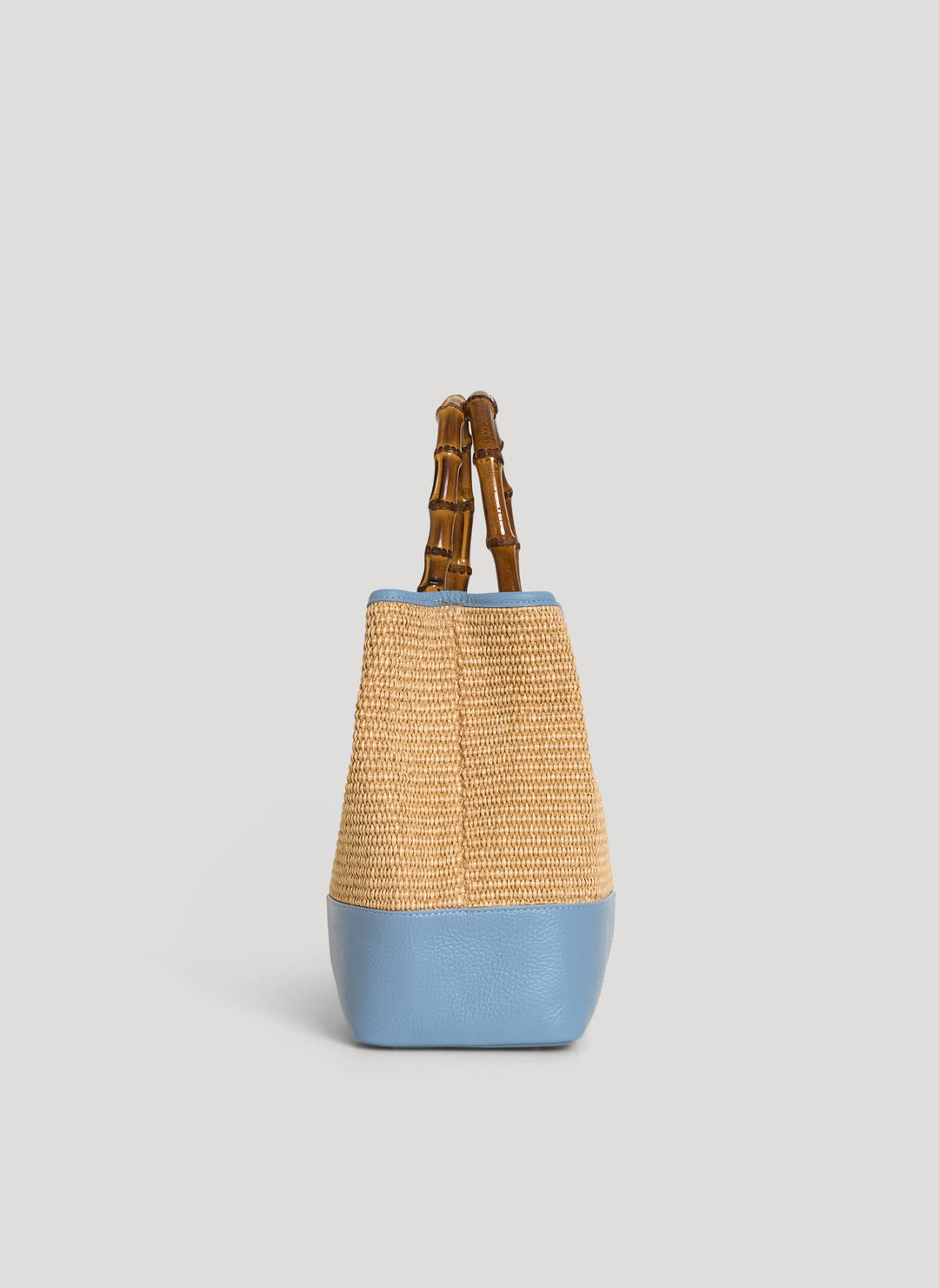 Sac Bamboo Babe en cuir et Rafia Denim