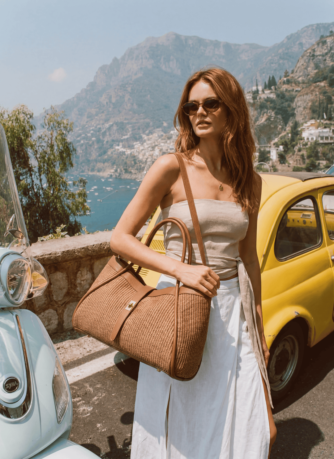 Sac Mayfair en Cuir et Raphia Édition Limitée Cuir
