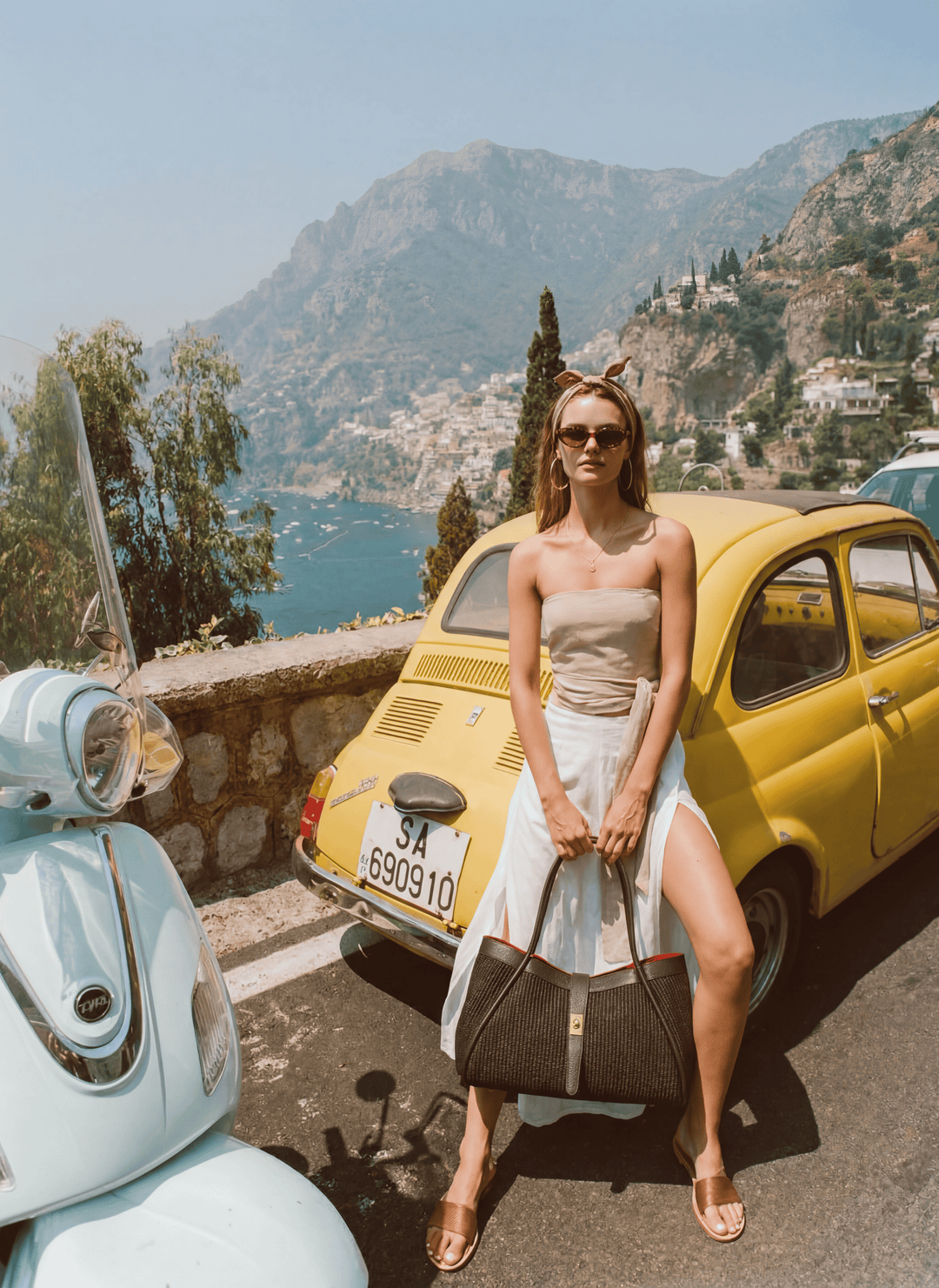 Sac Mayfair en Cuir et Raphia Édition Limitée Tête de Moro