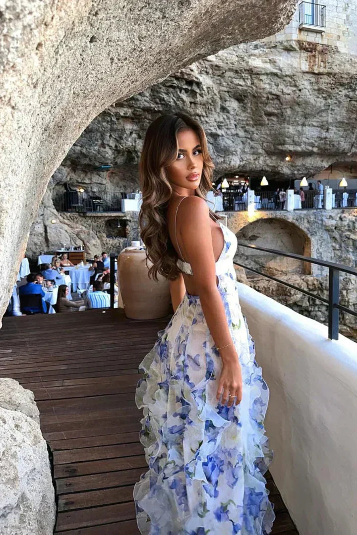 Uri | Robe Fleurie avec Volants