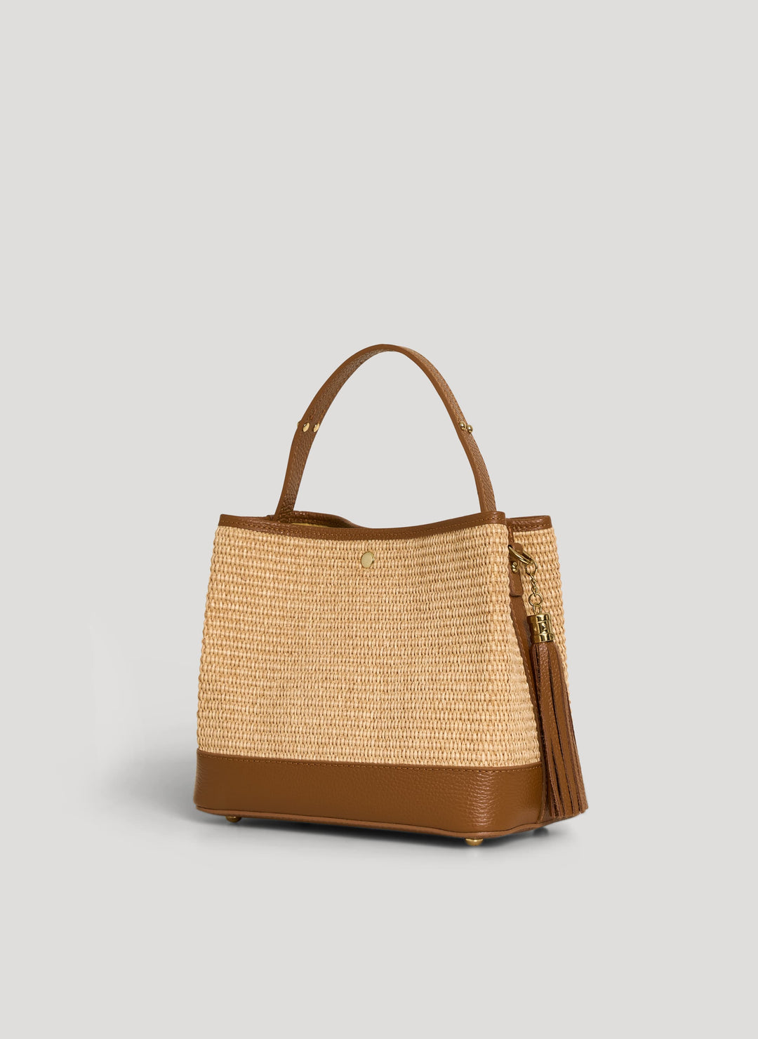 Sac Kendy en cuir et raphia cuir