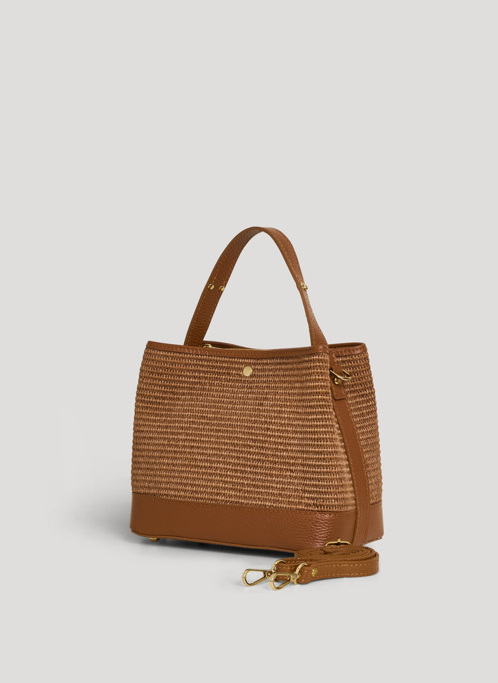 Sac Kendy en Cuir et Raphia Édition Limitée Cuir