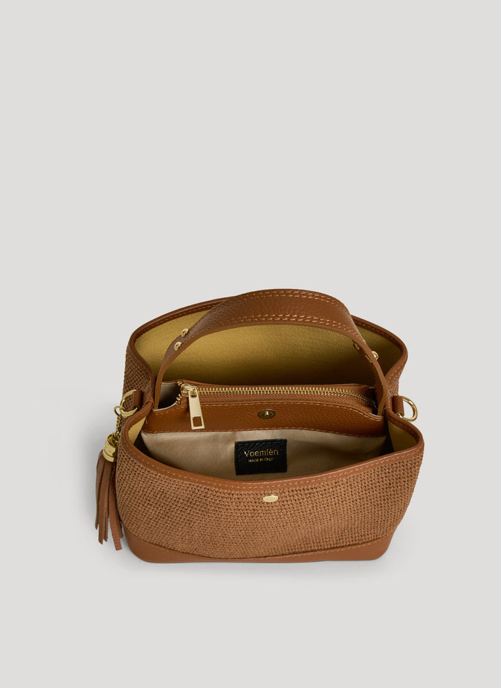 Sac Kendy en Cuir et Raphia Édition Limitée Cuir