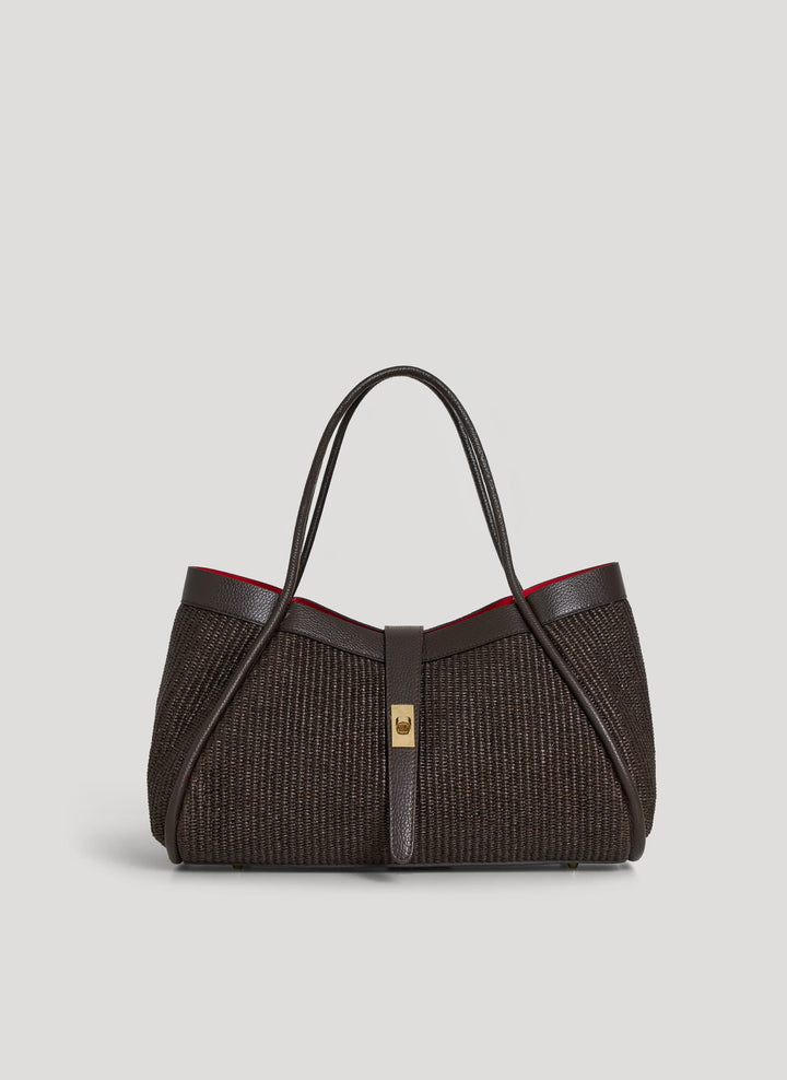 Sac Mayfair en Cuir et Raphia Édition Limitée Tête de Moro