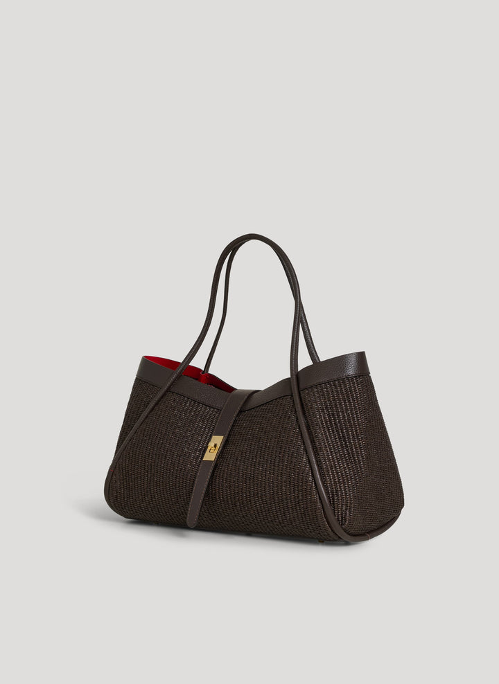 Sac Mayfair en Cuir et Raphia Édition Limitée Tête de Moro