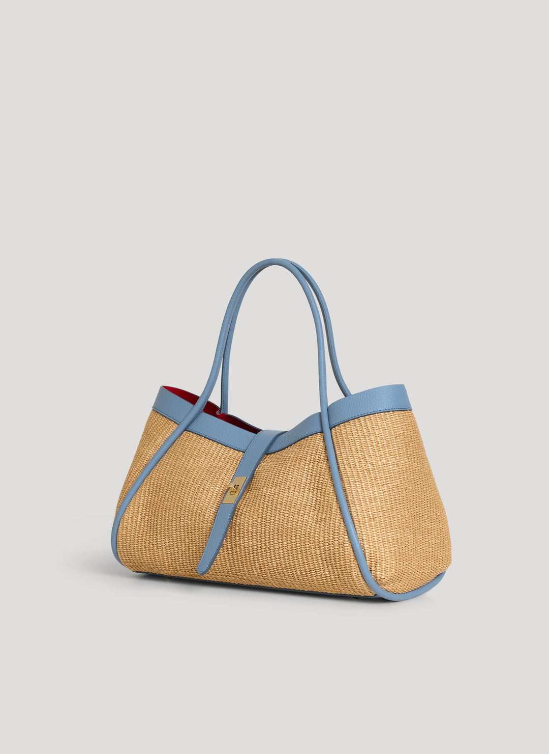 Sac Mayfair en cuir et Rafia Denim