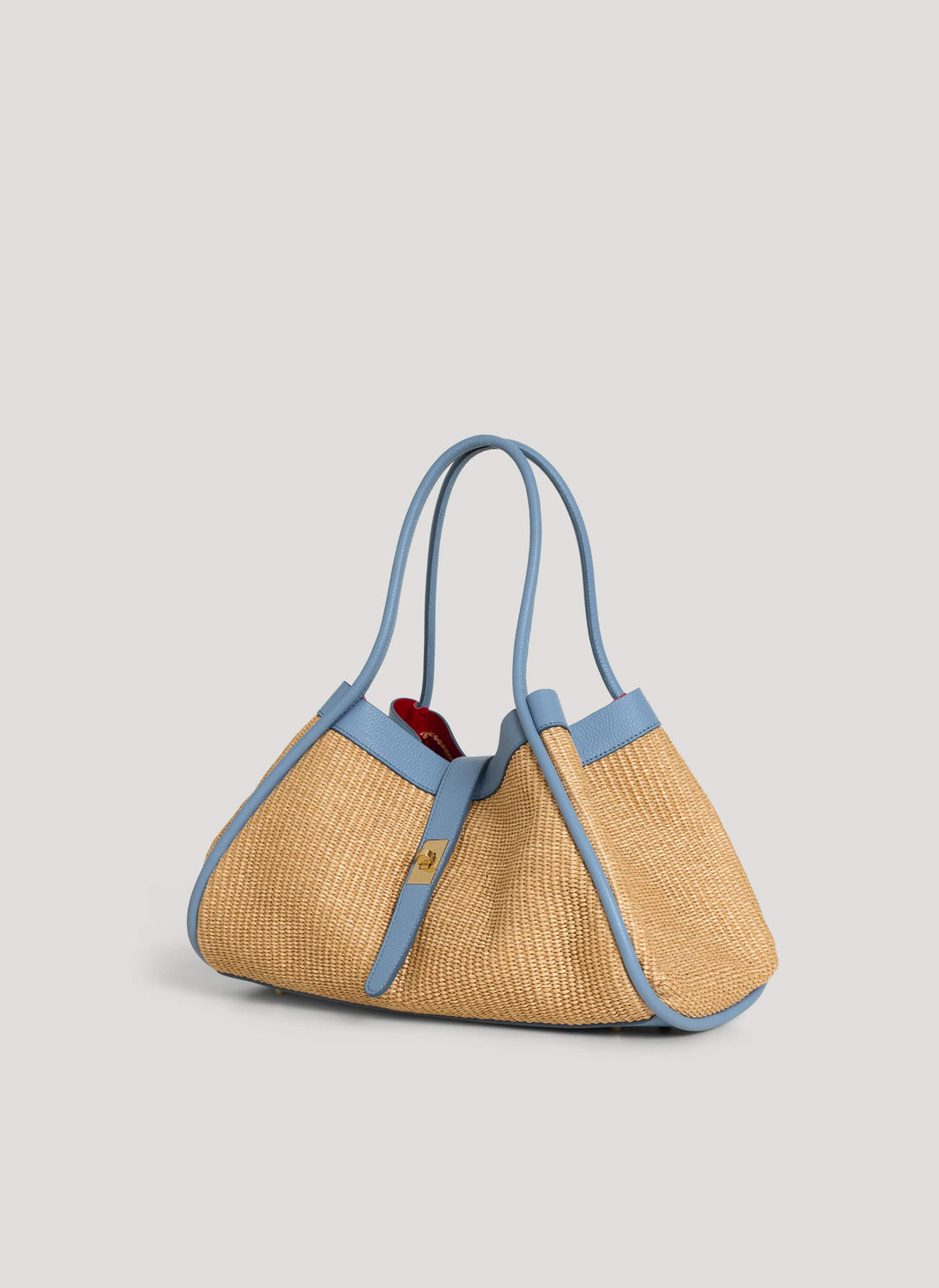 Sac Mayfair en cuir et Rafia Denim