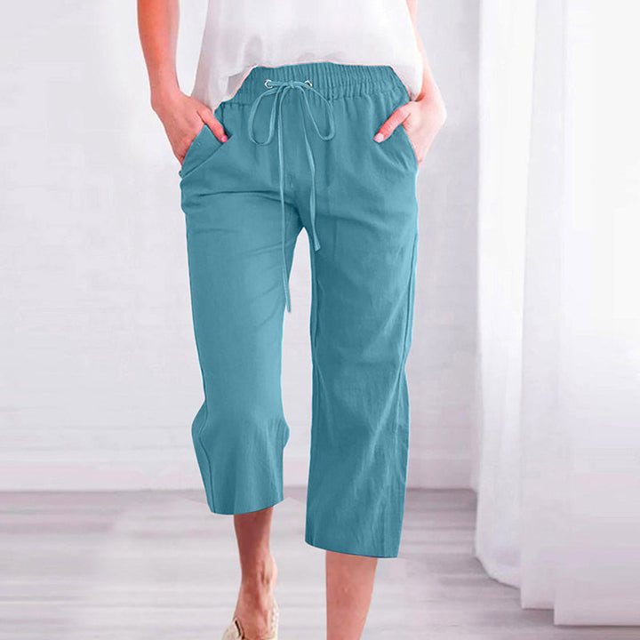 【Coton Et Lin】Pantalons Décontractés Unis