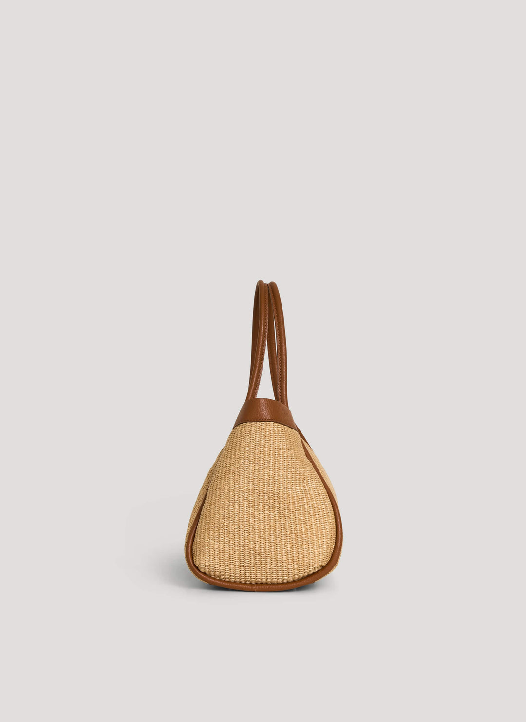 Sac Mayfair Media en cuir et raphia