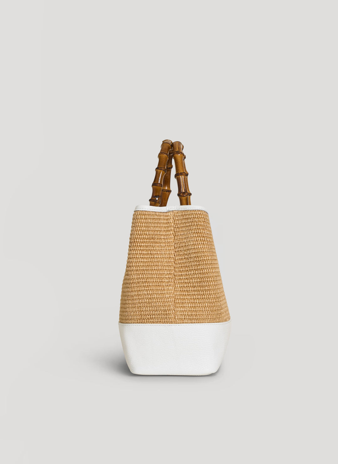Sac Bamboo Babe en cuir et Raphia Blanc