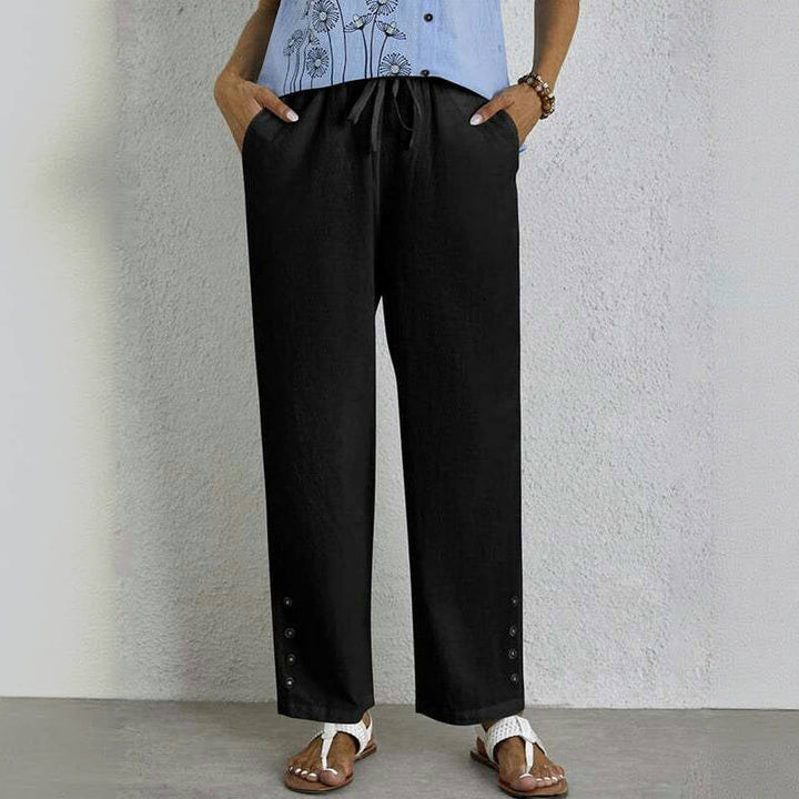 【Coton Et Lin】Pantalon Décontracté Confortable