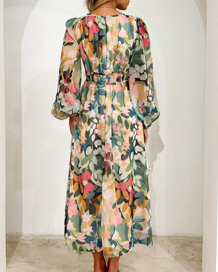 Celine | Robe Féminine avec Motif Floral