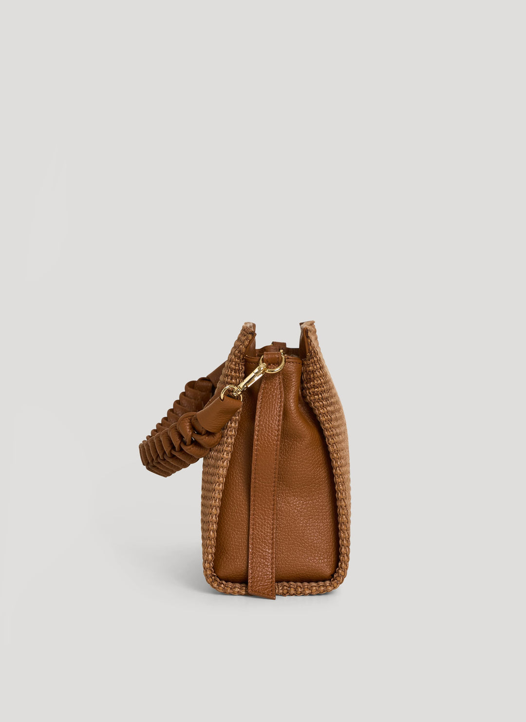 Sac Braid en Cuir et Raphia Édition Limitée Cuoio
