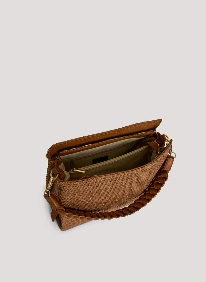 Sac Braid en Cuir et Raphia Édition Limitée Cuoio