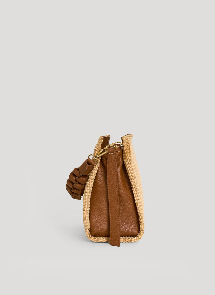 Sac Braid en Cuir et Raphia Cuoio