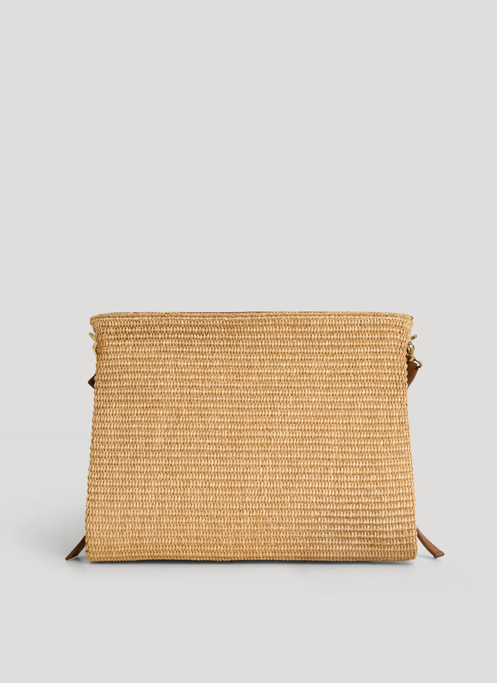 Sac Braid en Cuir et Raphia Cuoio