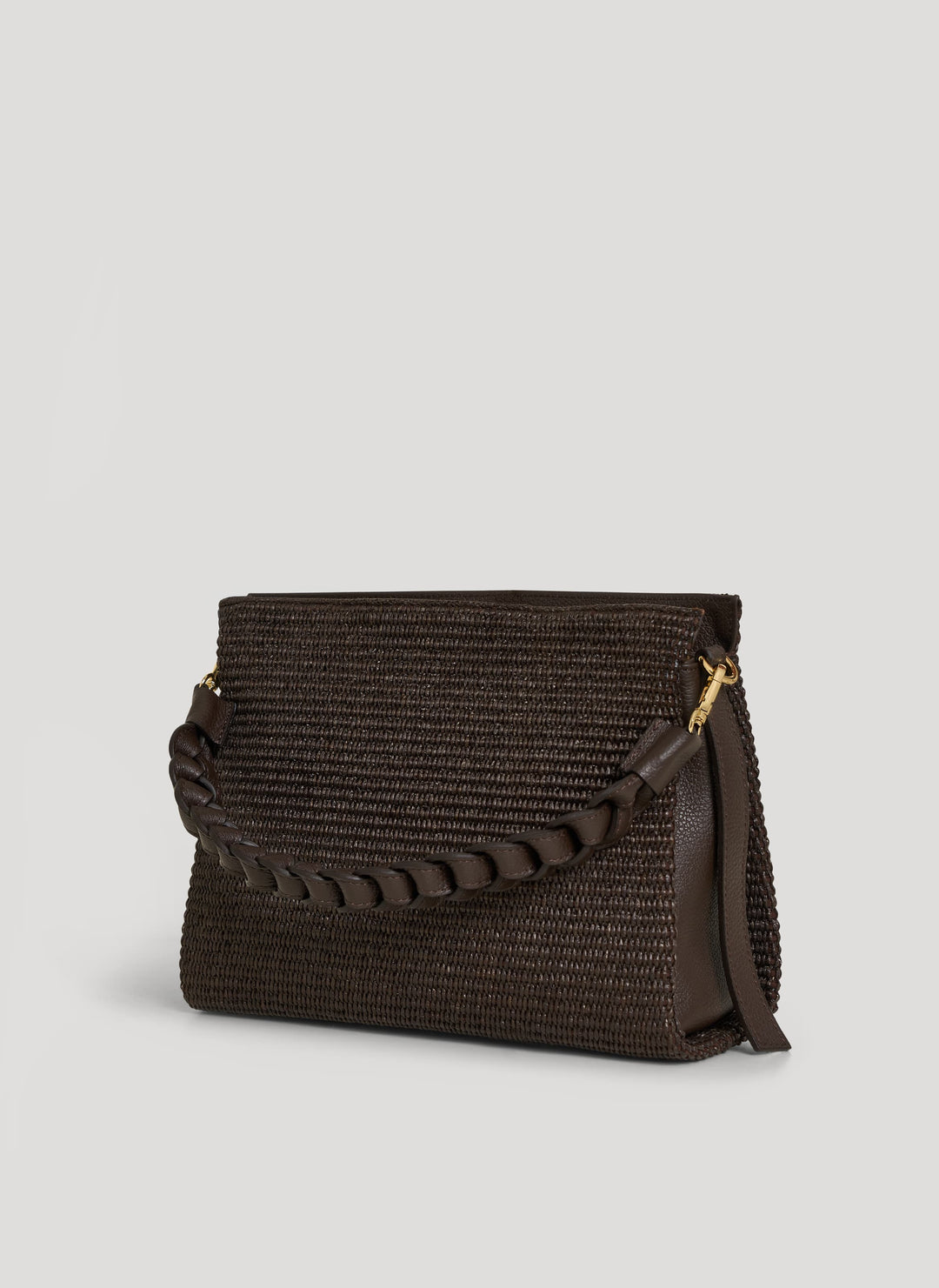 Sac Braid en Cuir et Raphia Édition Limitée Testa di Moro