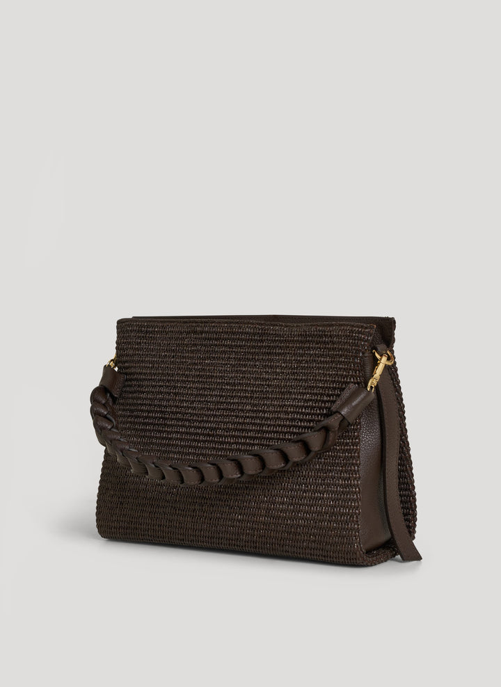 Sac Braid en Cuir et Raphia Édition Limitée Testa di Moro