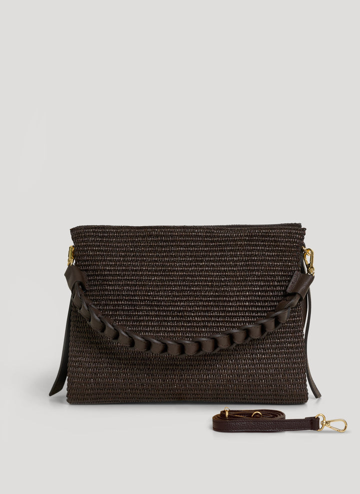 Sac Braid en Cuir et Raphia Édition Limitée Testa di Moro