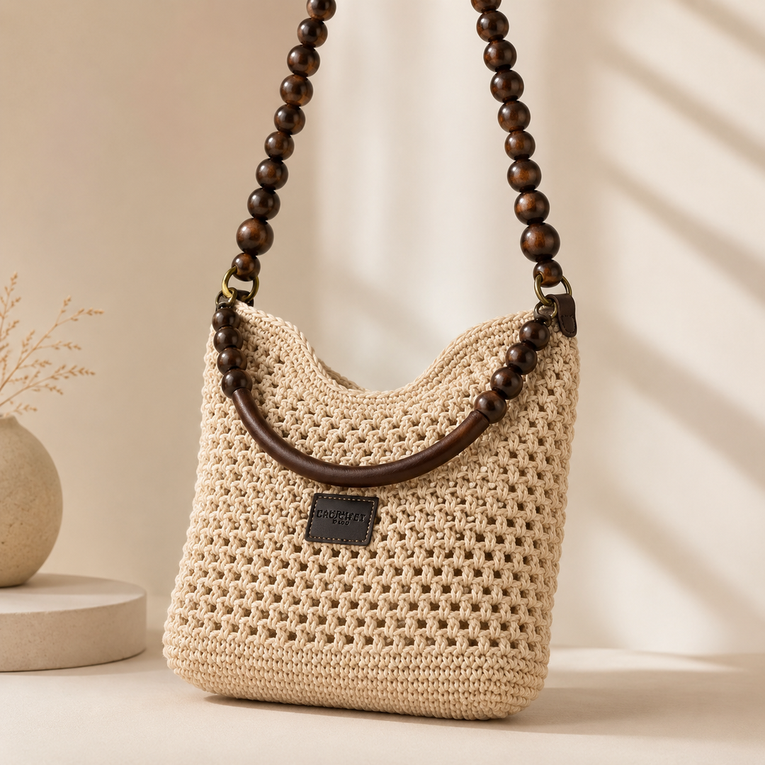 Petra™ | Le Sac à Bandoulière en Perles de Bois