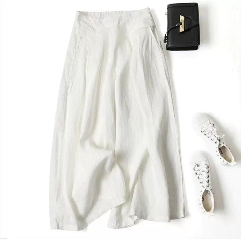 【Coton Et Lin】Pantalon Large Décontracté