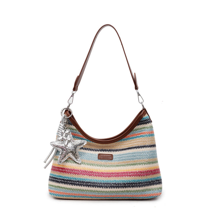 Le Sac à Épaule Boho Rayé