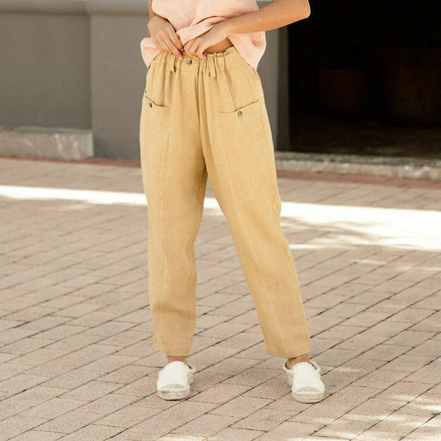 Pantalons Décontractés à Taille Élastique