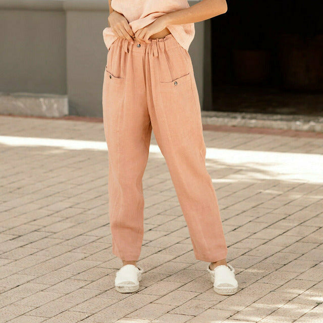 Pantalons Décontractés à Taille Élastique