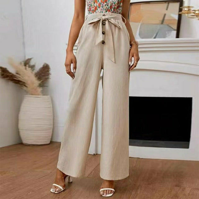 Pantalon large uni élégant