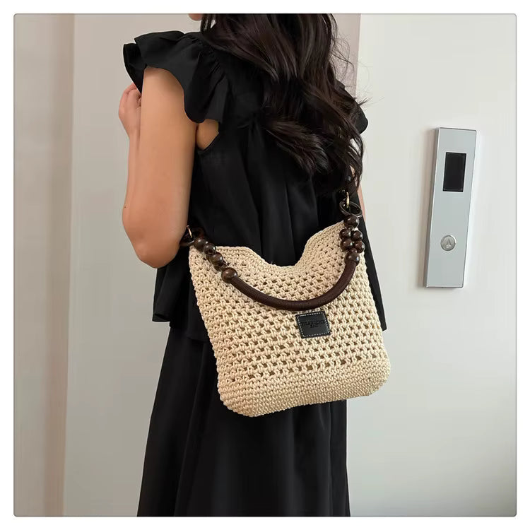 Petra™ | Le Sac à Bandoulière en Perles de Bois