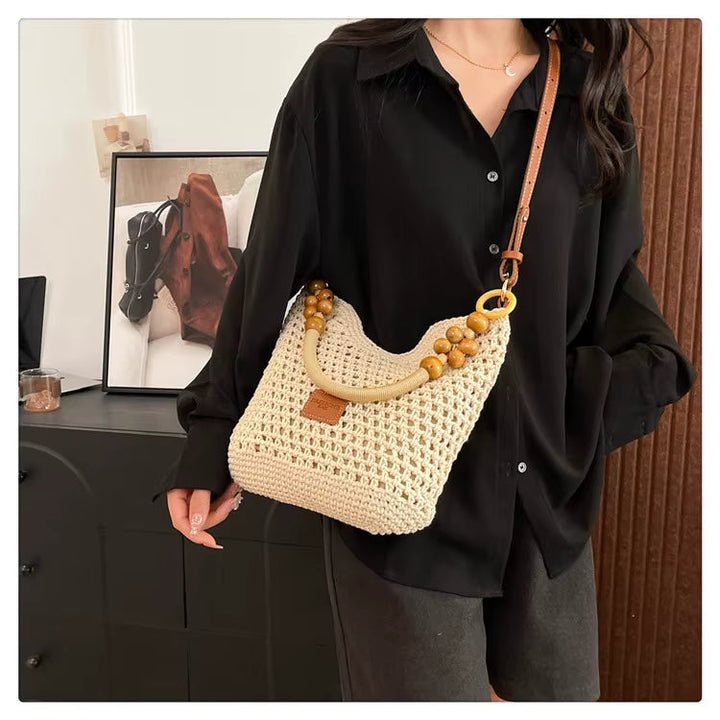 Petra™ | Le Sac à Bandoulière en Perles de Bois