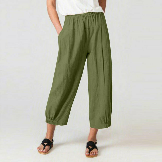 Pantalons Harem Taille Haute Décontractés