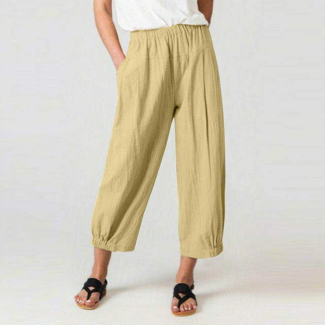Pantalons Harem Taille Haute Décontractés
