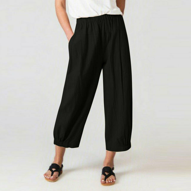 Pantalons Harem Taille Haute Décontractés