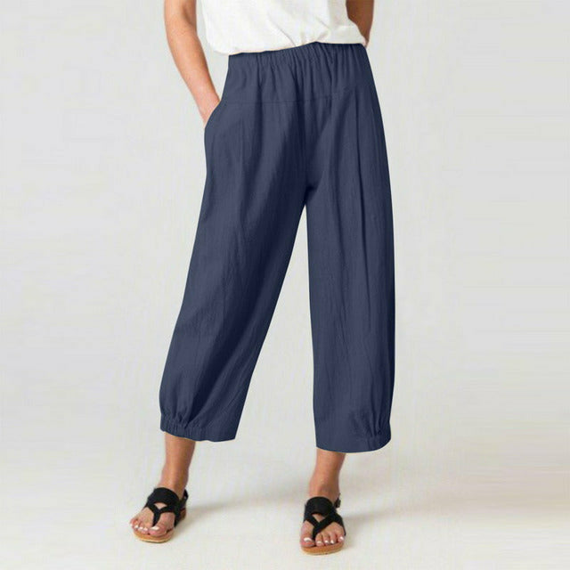 Pantalons Harem Taille Haute Décontractés
