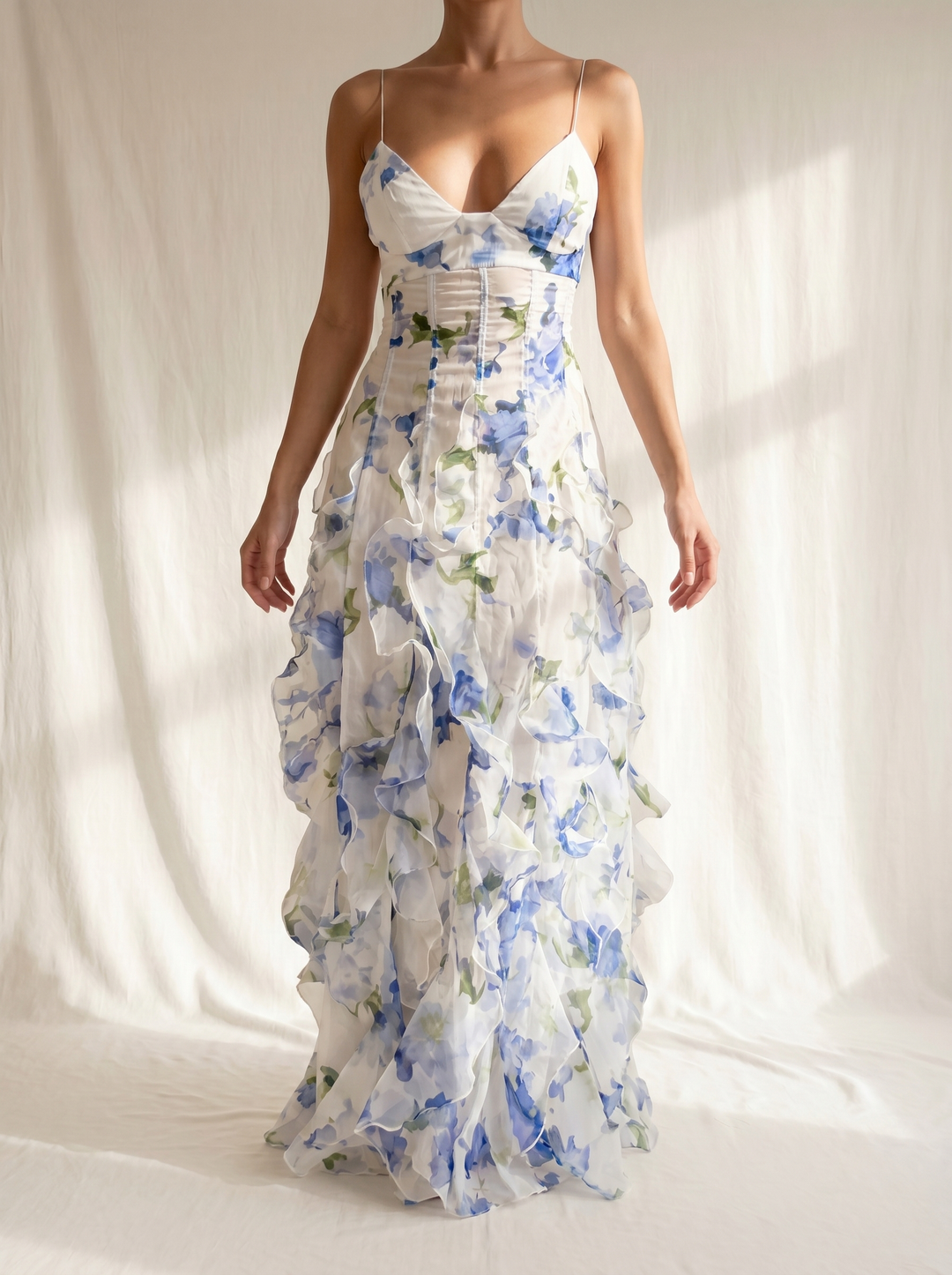 Uri | Robe Fleurie avec Volants