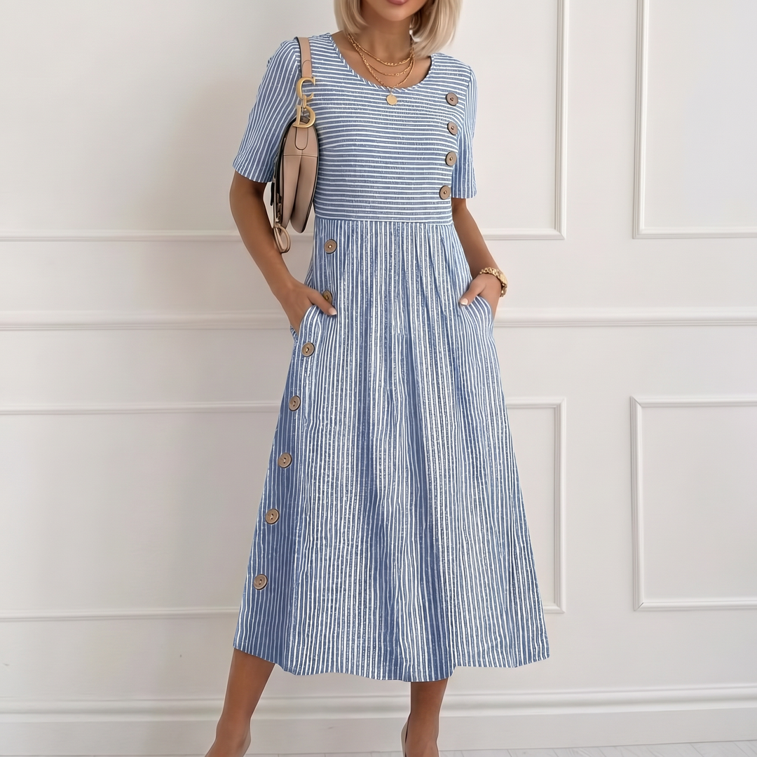 Arlisse | Robe Midi à Rayures