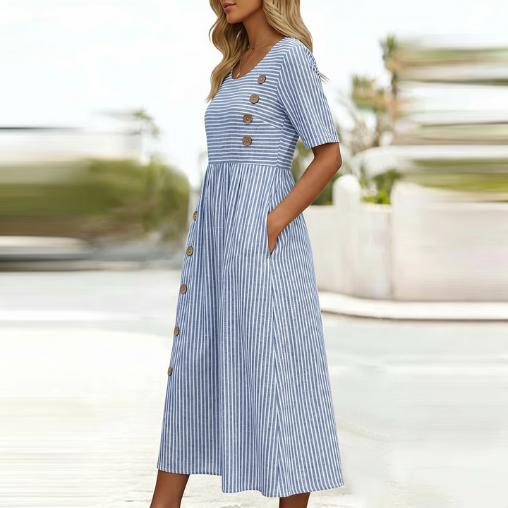 Arlisse | Robe Midi à Rayures