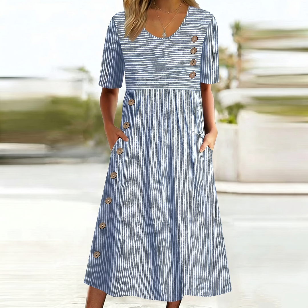 Arlisse | Robe Midi à Rayures