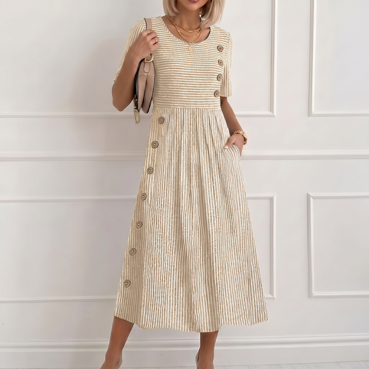 Arlisse | Robe Midi à Rayures